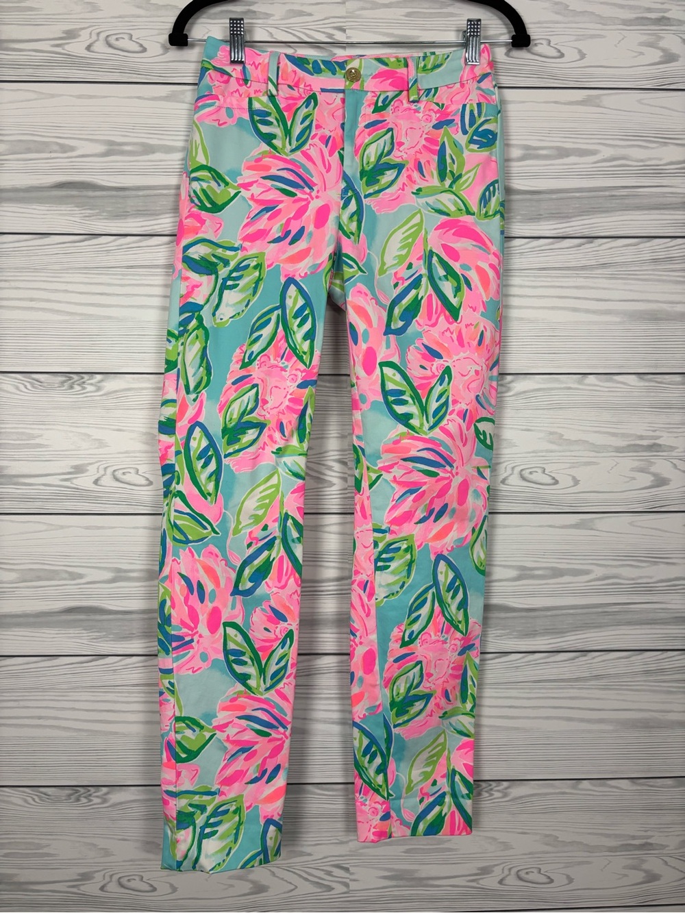 Lilly Pulitzer Kelly high rise floral skinny ankle pants size 00 NWOT